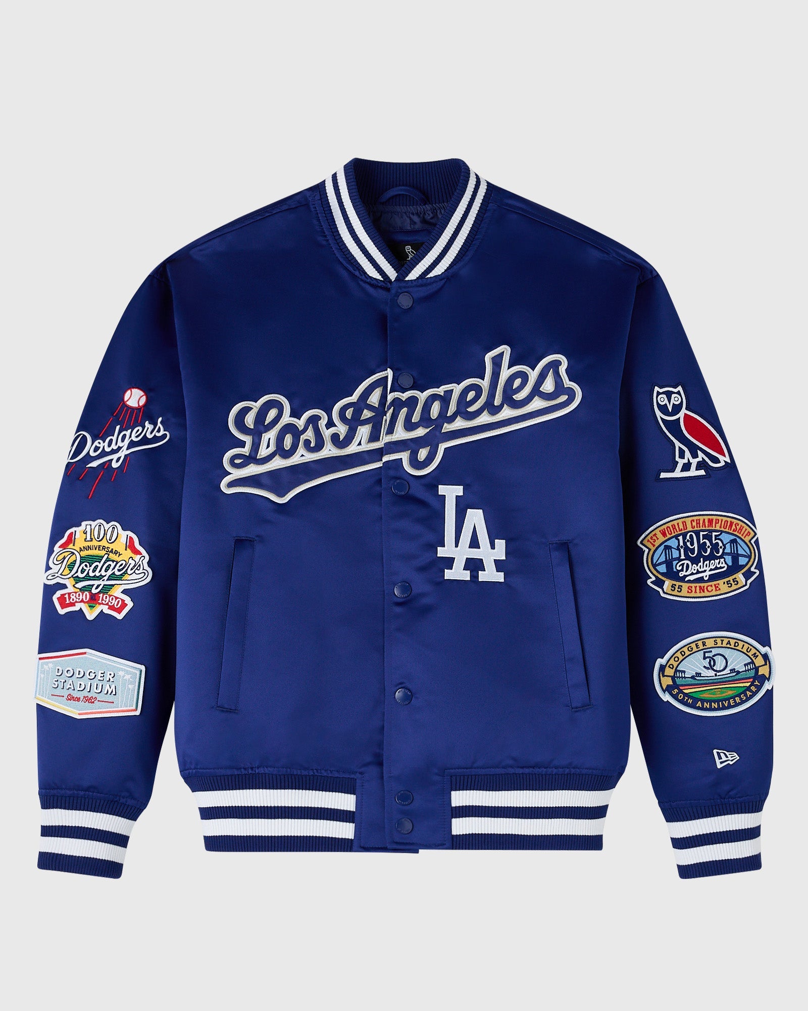 Ovo New Era MLB Los Angeles Dodgers Varsity Jacket (1) Ovo New Era MLB Los Angeles Dodgers Varsity Jacket