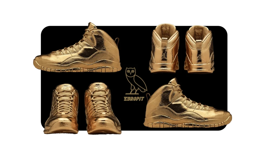 gold ovo x air jordan